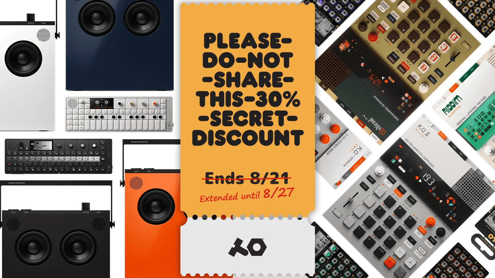 【対象製品30%OFF！】teenage engineering SECRET SALE（2026年8月27日まで延長）