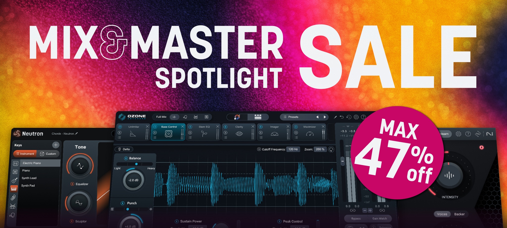 【最大47%OFF！】iZotope Mix & Master Spotlight セール開催中（2026年4月15日まで）